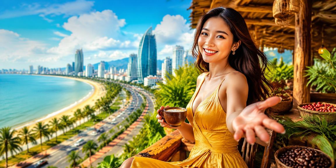 Người dùng Đà Nẵng thưởng thức cà phê và chuẩn bị cài đặt ứng dụng cá cược